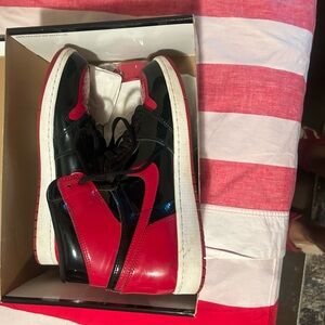Jordan Black and Red High-Top Sneakers